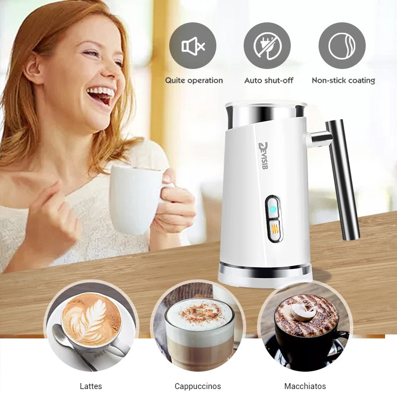 Automatic Milk Frother Electric for Hot & Cold Frothing – Ideal for Latte & Cappuccino