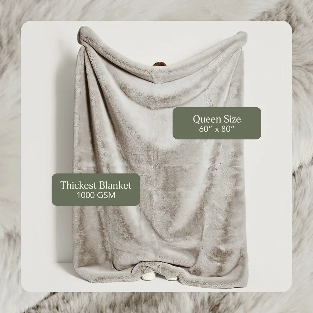 Marshmallow - Heavyweight Faux Fur Blanket | Eco-Friendly, Ultra-Soft Comfort