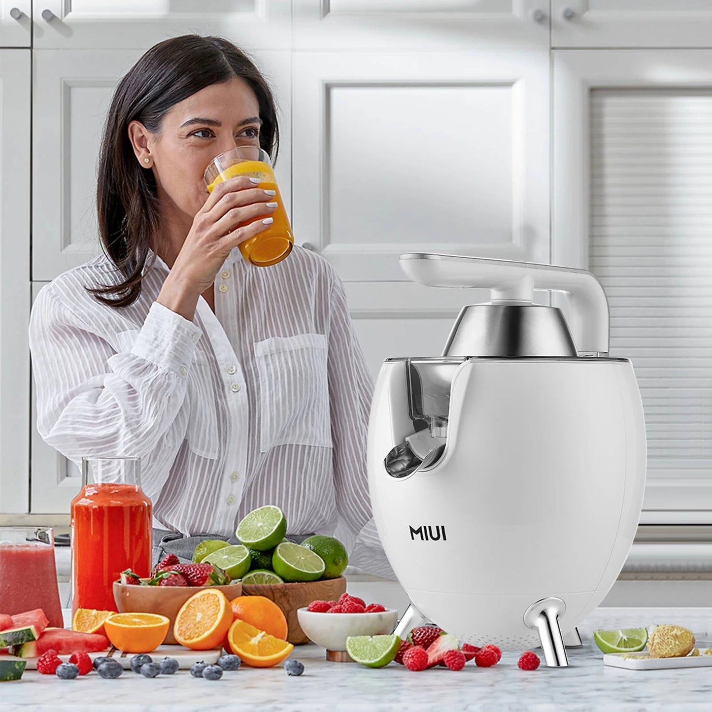 Citrus Juicer, 850W Stainless Steel Electric Press Juicer with Aluminum Die-Casting Handle