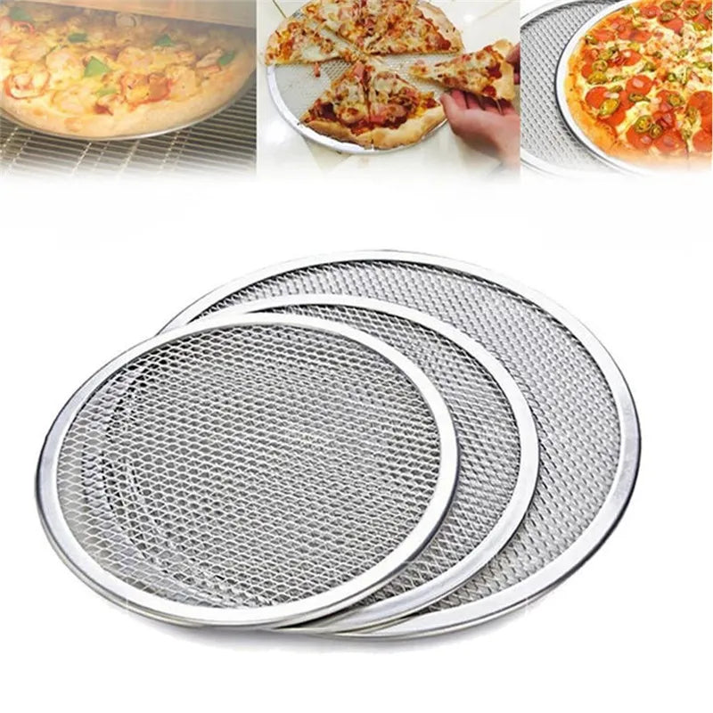 13-Inch Pizza Screen Pan - Non-Stick Baking Tray, Grilling Mesh Pad