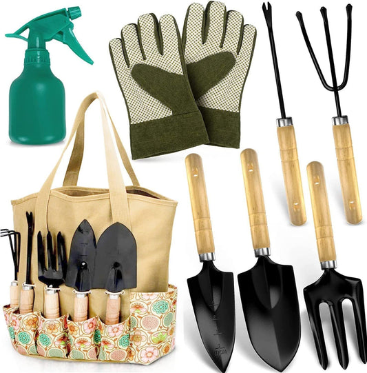 8-Piece Stainless Steel Gardening Tools Set – Durable & Ergonomic for Garden Enthusiasts