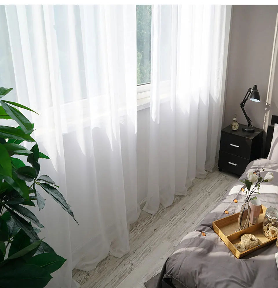 Elegant White Tulle Curtains – Light & Airy Window Elegance