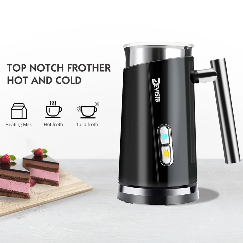 Automatic Milk Frother Electric for Hot & Cold Frothing – Ideal for Latte & Cappuccino