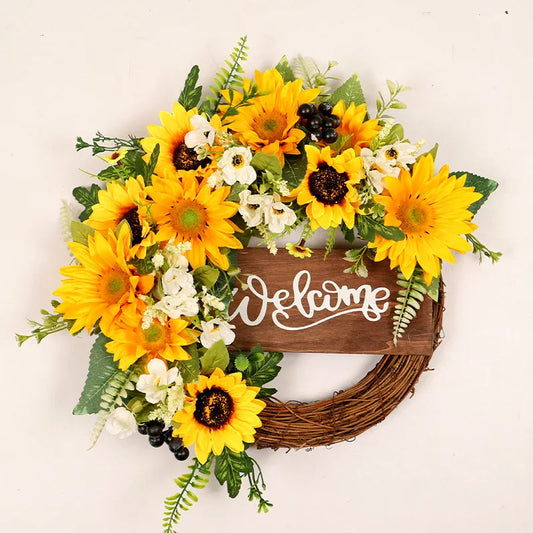 Welcome Spring with a Beautiful Sunflower Wreath!