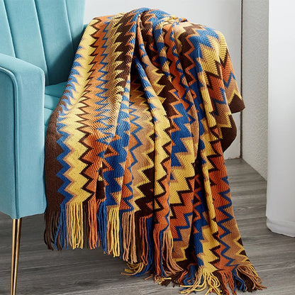 Boho Geometric Aztec Blanket – Cozy, Stylish & Versatile