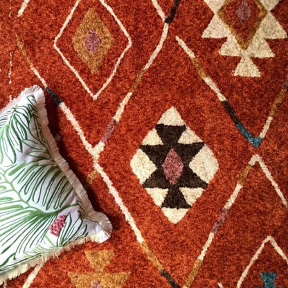 Bohemian Style Plush Carpet - Ethnic Retro Lounge Rug