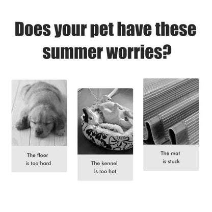 Pet Summer Cooling Pad – Self-Cooling Ice Silk Pet Bed for Dogs and Cats