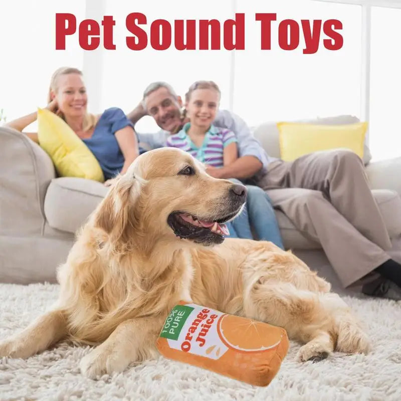 Interactive Dog Squeak Toy – Plush Chew Toy for Puppies & Teething Dogs