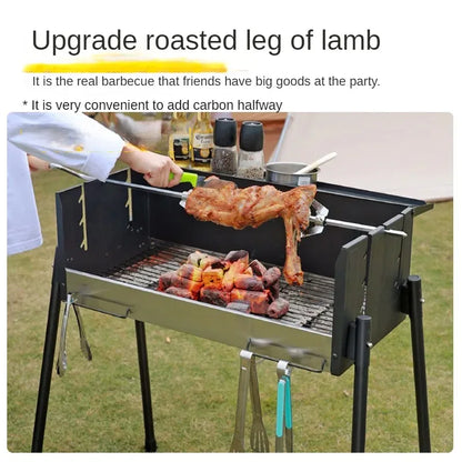 Portable Smokeless Charcoal BBQ Grill for Outdoor Fun