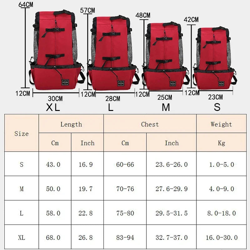 Breathable Dog Carrier Backpack – Portable Outdoor Travel Bag for Small Dogs & Cats