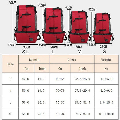 Breathable Dog Carrier Backpack – Portable Outdoor Travel Bag for Small Dogs & Cats