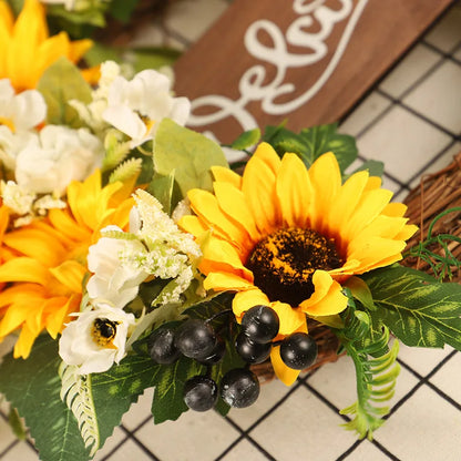 Welcome Spring with a Beautiful Sunflower Wreath!