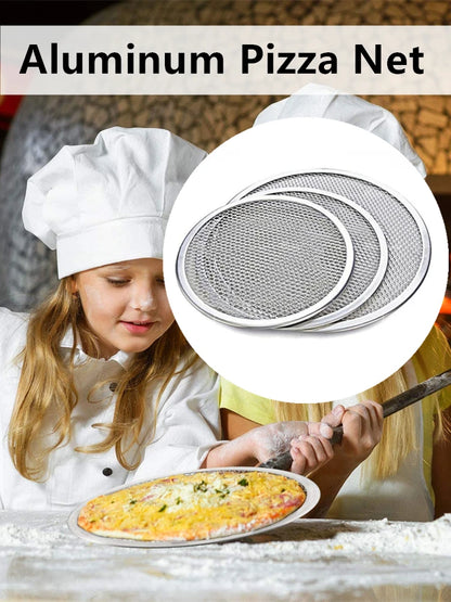 13-Inch Pizza Screen Pan - Non-Stick Baking Tray, Grilling Mesh Pad