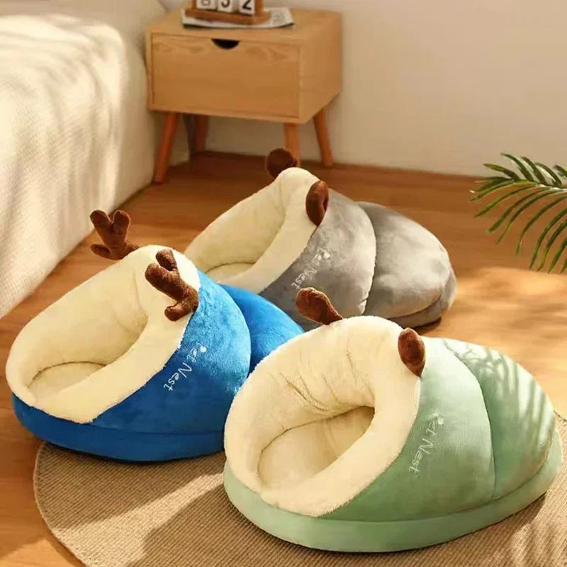 Plush Pet Sofa Bed – Cozy Cave House for Dogs & Cats
