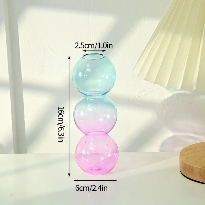 Bubble Glass Flower Vase – A Modern Touch of Elegance for Your Space