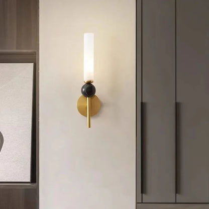 Natural Marble Ball Wall Lamp – Elegant Lighting Decor