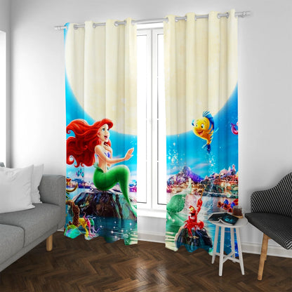Ariel Mermaid Blackout Curtains – Fun Kids' Bedroom Decor!