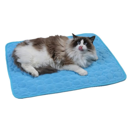 Pet Summer Cooling Pad – Self-Cooling Ice Silk Pet Bed for Dogs and Cats