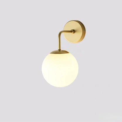 Brozen Black & Gold Modern LED Glass Ball Wall Light Fixture