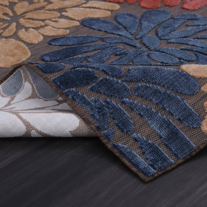 Elegant 10x14 Indoor-Outdoor Floral Area Rug