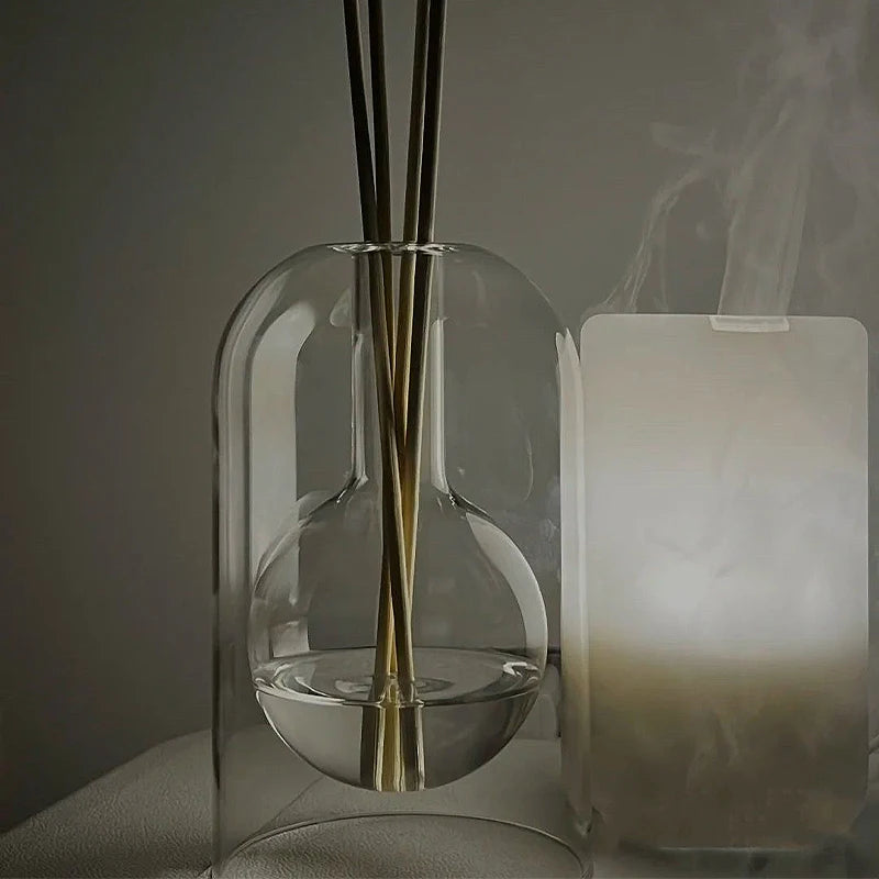 Elegant Glass Aromatherapy Diffuser Bottle with Fragrance Sticks