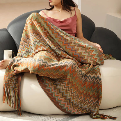 Boho Geometric Aztec Blanket – Cozy, Stylish & Versatile