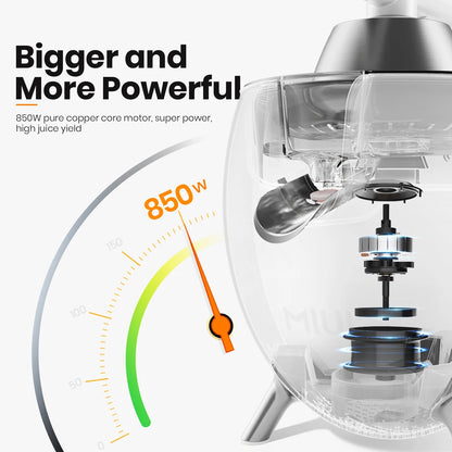 Citrus Juicer, 850W Stainless Steel Electric Press Juicer with Aluminum Die-Casting Handle