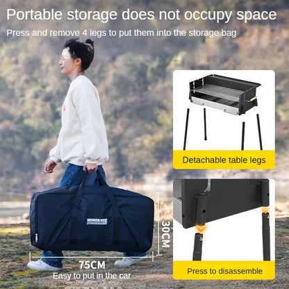 Portable Smokeless Charcoal BBQ Grill for Outdoor Fun