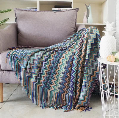 Boho Geometric Aztec Blanket – Cozy, Stylish & Versatile