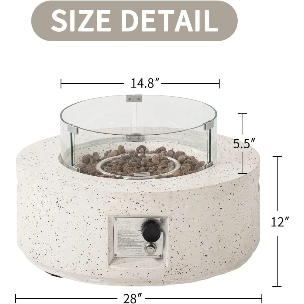 CozySpire 40,000 BTU Propane Fire Pit Table – Elegant, Portable Warmth!